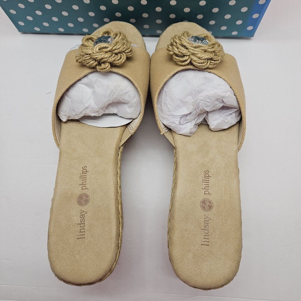 NEW Lindsay Phillips Devon light brown Wedge platform sandal size 9.5 snap shoes - Picture 5 of 8